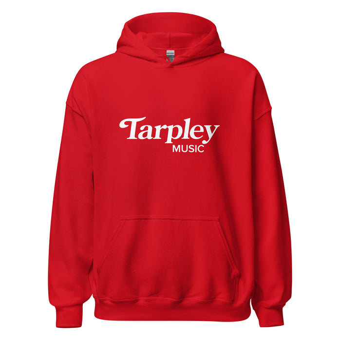 Sudadera con capucha unisex de mezcla pesada | Logotipo de la música de Tarpley | Rojo